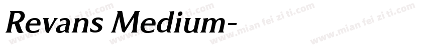 Revans Medium字体转换